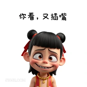 哪吒 打工人 上班 搞笑表情 你看，又插嘴