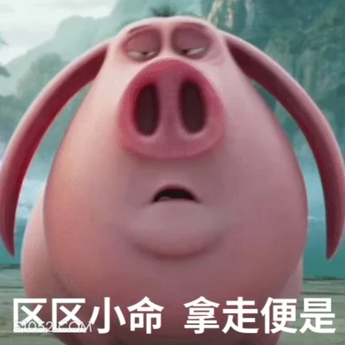 区区小命拿走便是 哪吒 电影 飞天猪 搞笑表情