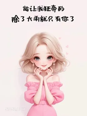 小女孩 撩人 情话 文案 能让我狂奔的 除了大雨就只有你了