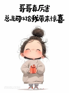 你总能给我惊喜 小女孩 撩人 搞笑文案