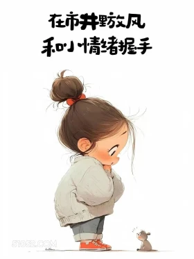 在市井放风和情绪握手 小女孩 精神支撑 走心文案 治愈