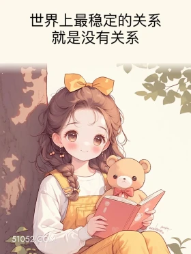 世界上最稳定的关系就是没关系 小女孩 发朋友圈 走心文案