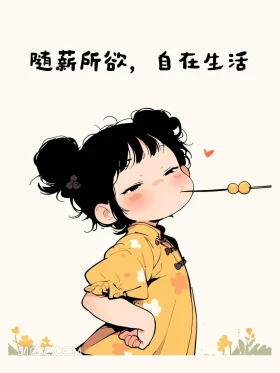 随薪所欲 小女孩 上班 打工人 搞笑文案