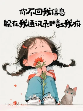 你不回消息躲在我通讯录暗杀我吗 小女孩 皮一下 秒回 搞笑文案