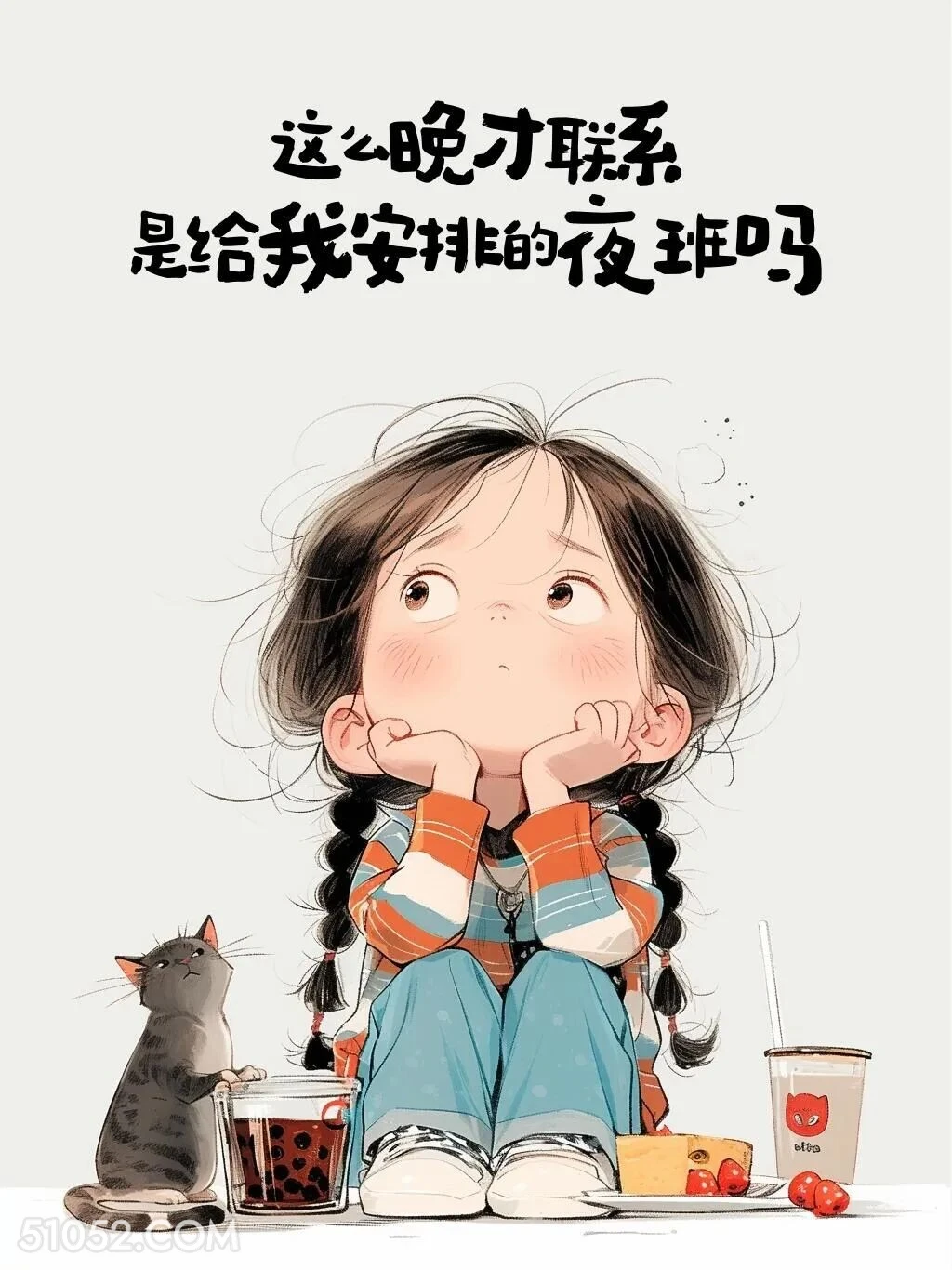 这么晚联系是给我排的晚班吗 小女孩 皮一下 秒回 搞笑文案
