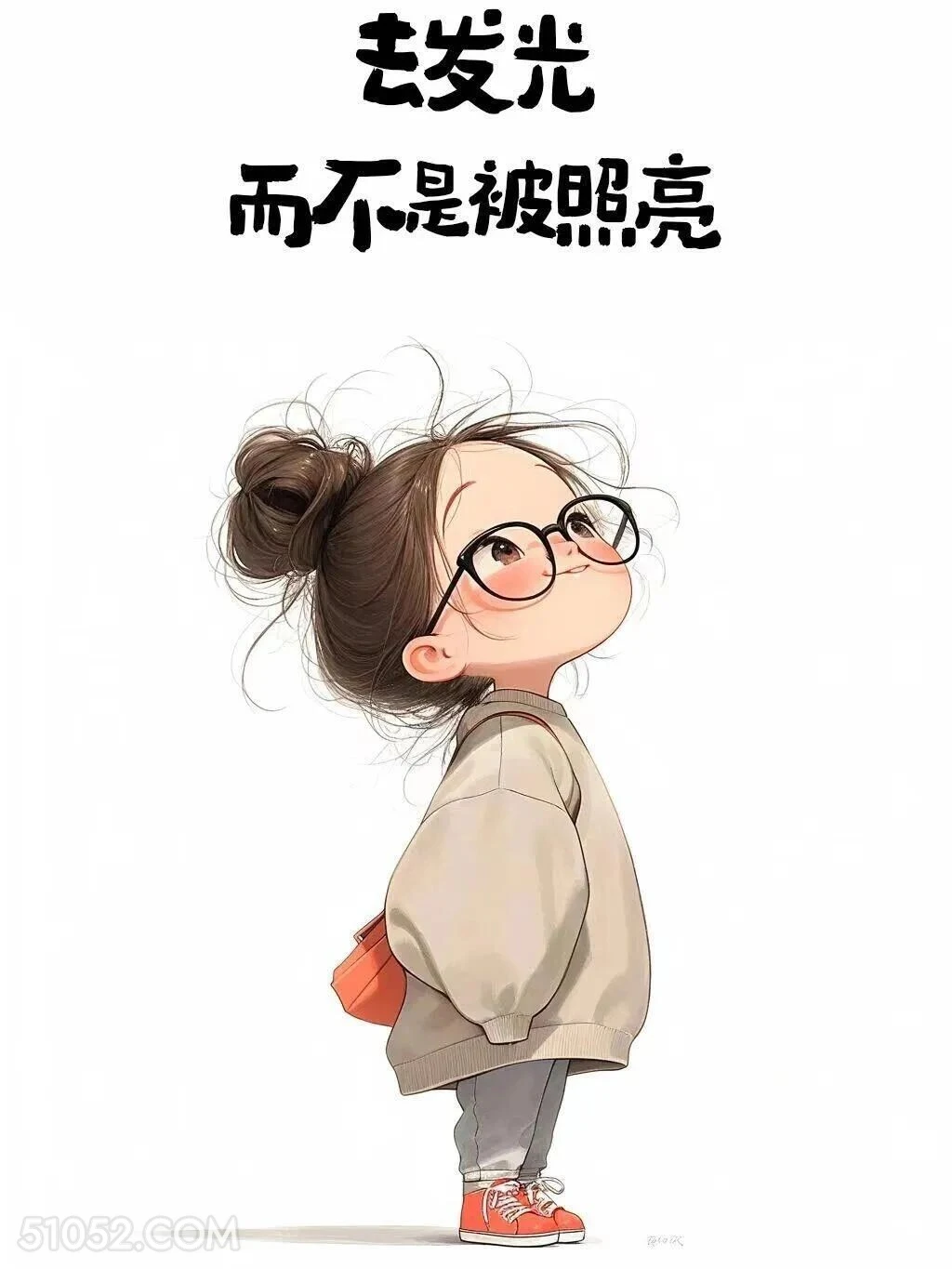 去发光而不是被照亮 小女孩 精神支撑 走心文案 治愈