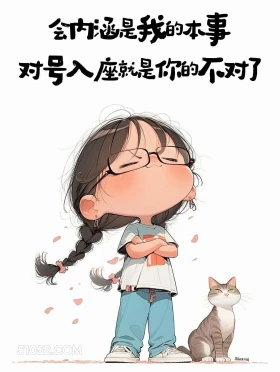 会内涵是我的本事 小女孩 不带脏字骂人 搞笑文案