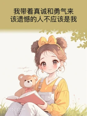 我带着真诚和勇气,不该遗憾 小女孩 发朋友圈 走心文案