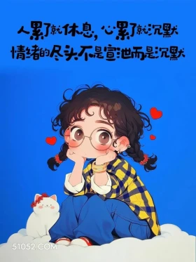 情绪的尽头是沉默 小女孩 发朋友圈 走心文案