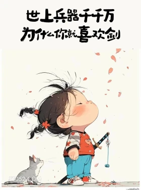 兵器千千万你就喜欢剑 小女孩 不带脏字骂人 搞笑文案