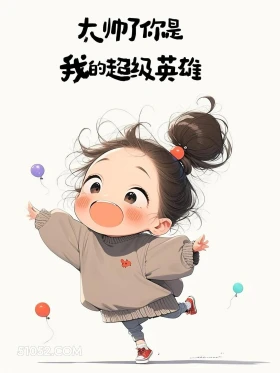 你是我的超级英雄 小女孩 撩人 搞笑文案