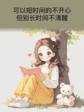 可以短时间不开心不能长时间不清醒 小女孩 发朋友圈 走心文案