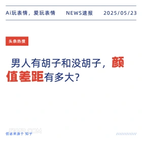 颜值差距 2025年05月23日 新闻 头条热搜