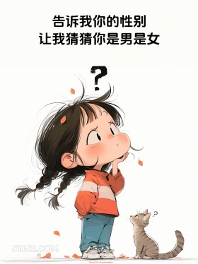 告诉我性别让我猜猜你是男是女 小女孩 废话文学 搞笑文案