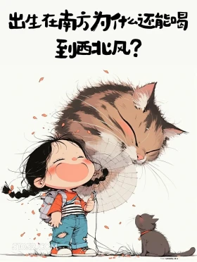 出生在南方为什么能喝到西北风 小女孩 解压 搞笑文案