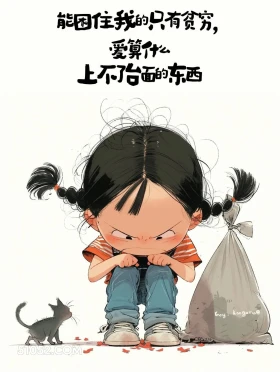 能困住我的只有贫穷 小女孩 笑死了 搞笑文案