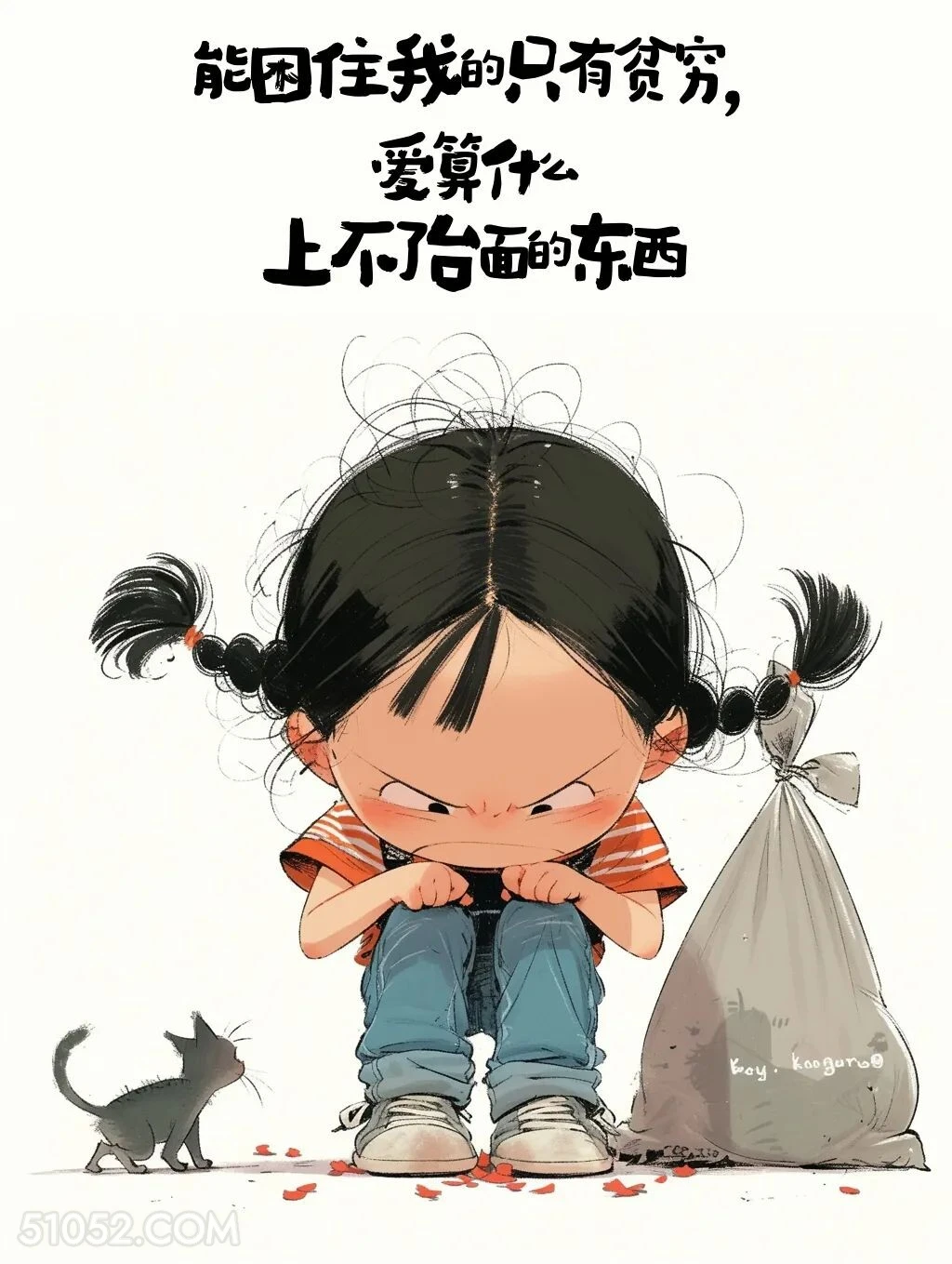 能困住我的只有贫穷 小女孩 笑死了 搞笑文案