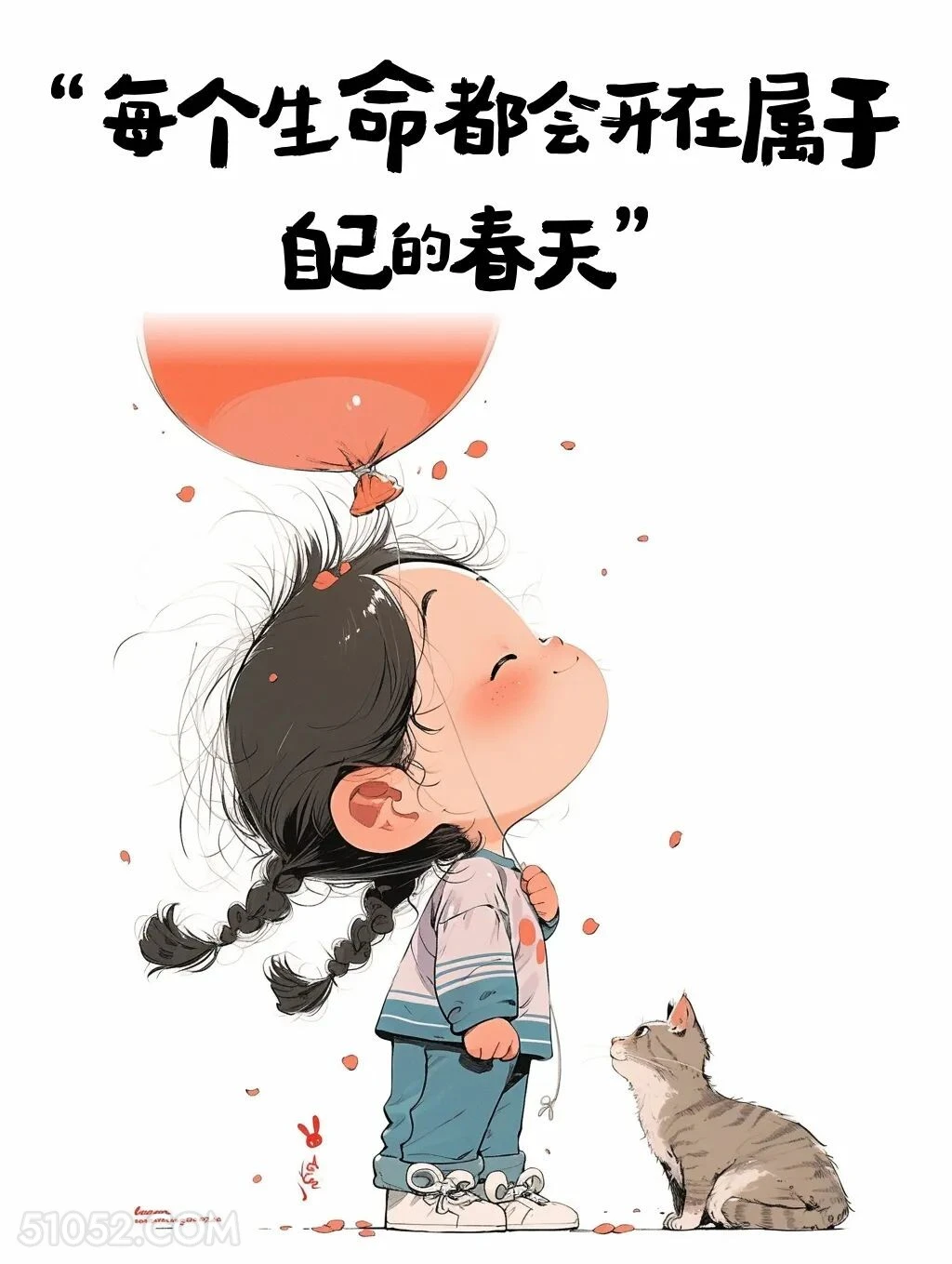 每个生命都会开在属于自己的春天 小女孩 旺自己 生命力 文案