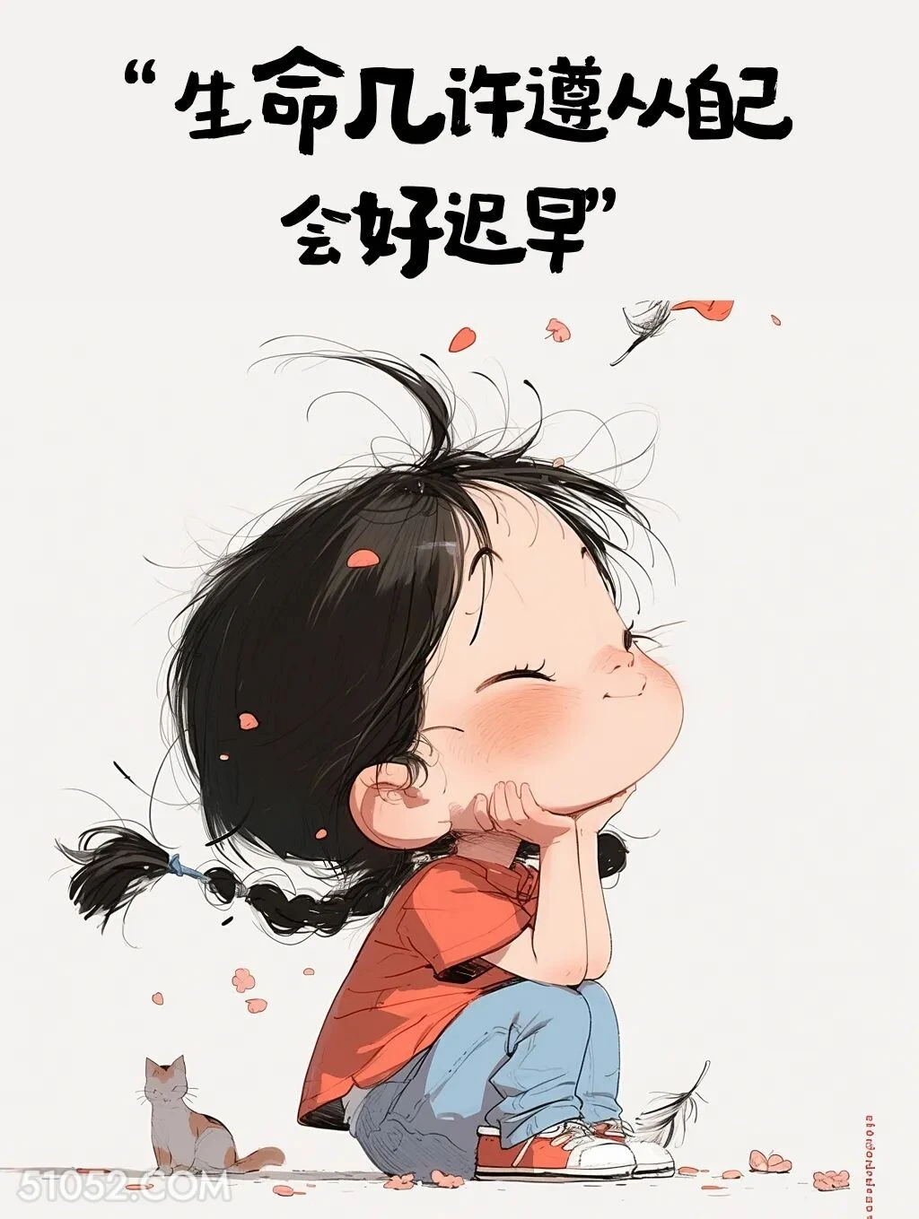 生命几许遵从自己 小女孩 旺自己 生命力 文案