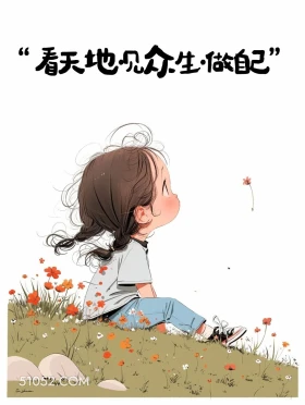 看天地见众生做自己 小女孩 松弛感 文案