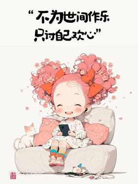 只讨自己欢心 小女孩 发朋友圈 文案
