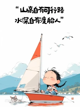 山高自有可行路 小女孩 发朋友圈 文案