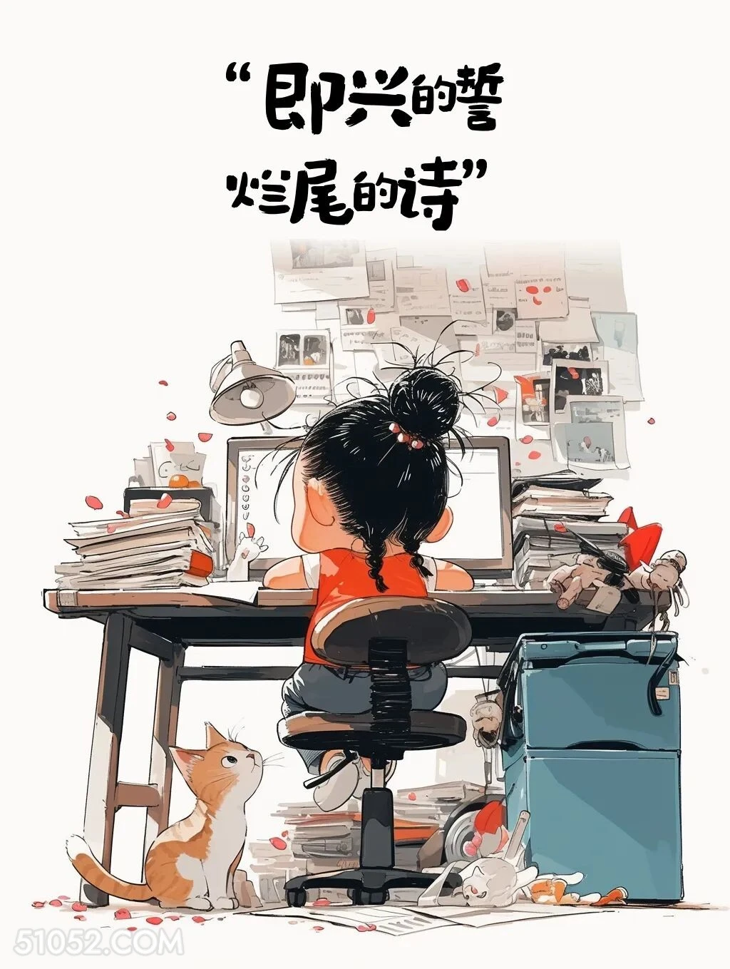 即兴的誓烂尾的诗 小女孩 发朋友圈 文案