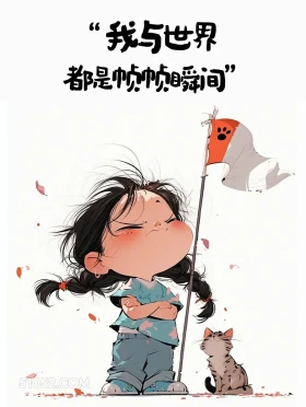 我与世界都是帧帧瞬间 小女孩 旺自己 生命力 文案