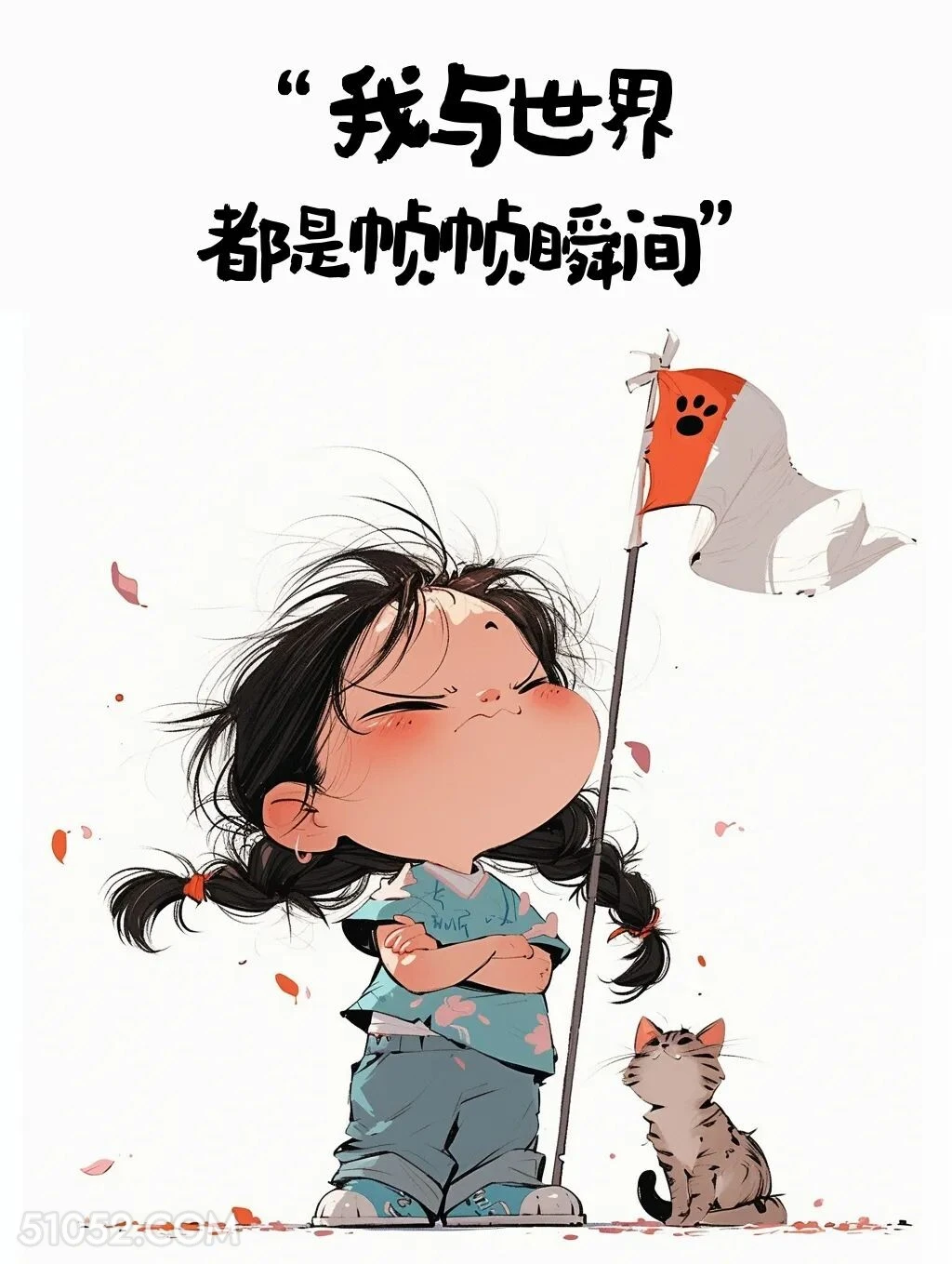 我与世界都是帧帧瞬间 小女孩 旺自己 生命力 文案