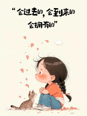 会过去,会到来,会拥有 小女孩 发朋友圈 文案