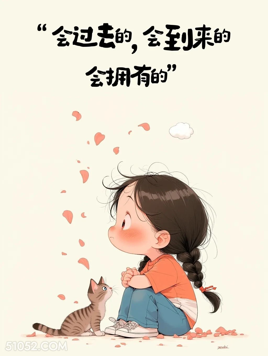 会过去，会到来，会拥有 小女孩 发朋友圈 文案