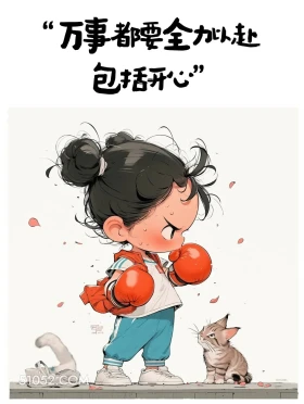 万事都要全力以赴 小女孩 旺自己 生命力 文案