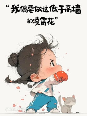 偏要做傲于高墙的凌霄花 小女孩 发朋友圈 文案