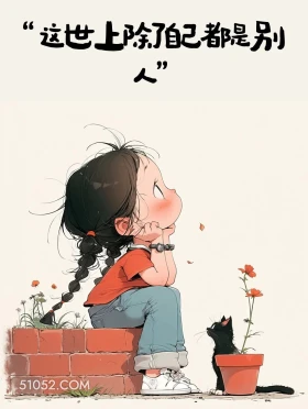 世上除了自己都是别人 小女孩 发朋友圈 文案