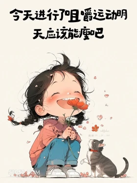 今天进行咀嚼运动明天能瘦吗 小女孩 抽象文案 热梗 搞笑文案