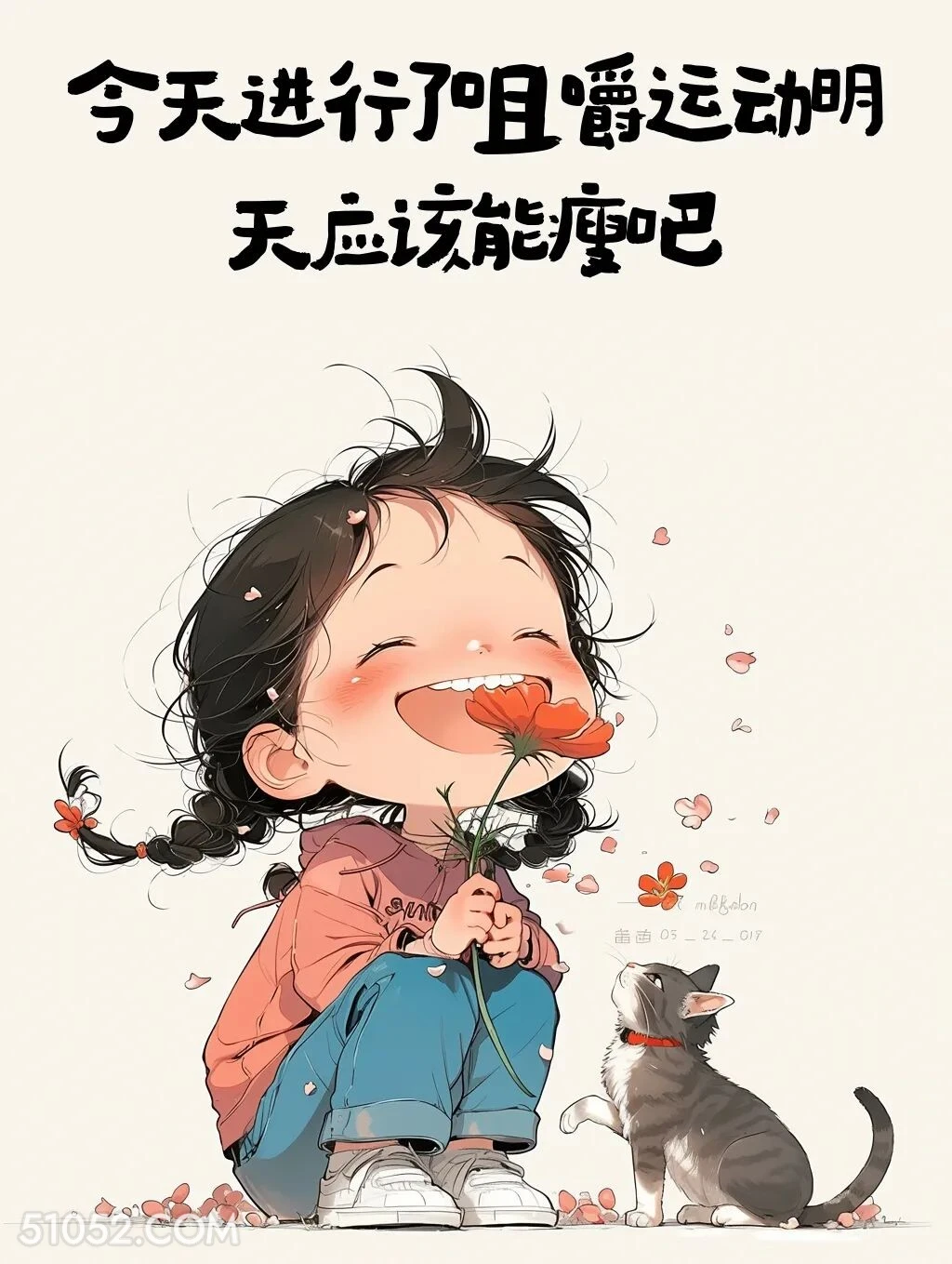 今天进行咀嚼运动明天能瘦吗 小女孩 抽象文案 热梗 搞笑文案