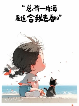 总有一片海适合我去看 小女孩 清醒句子 置顶文案