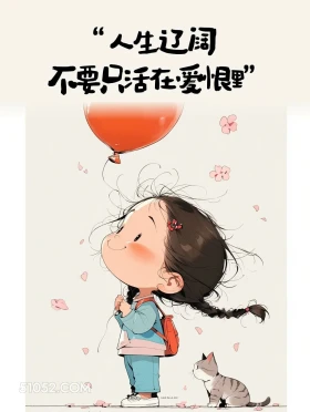 人生辽阔不要只活在爱恨里 小女孩 发朋友圈 治愈文案