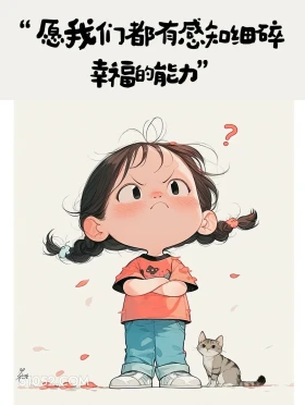 愿我们都有感知幸福的能力 小女孩 发朋友圈 治愈文案