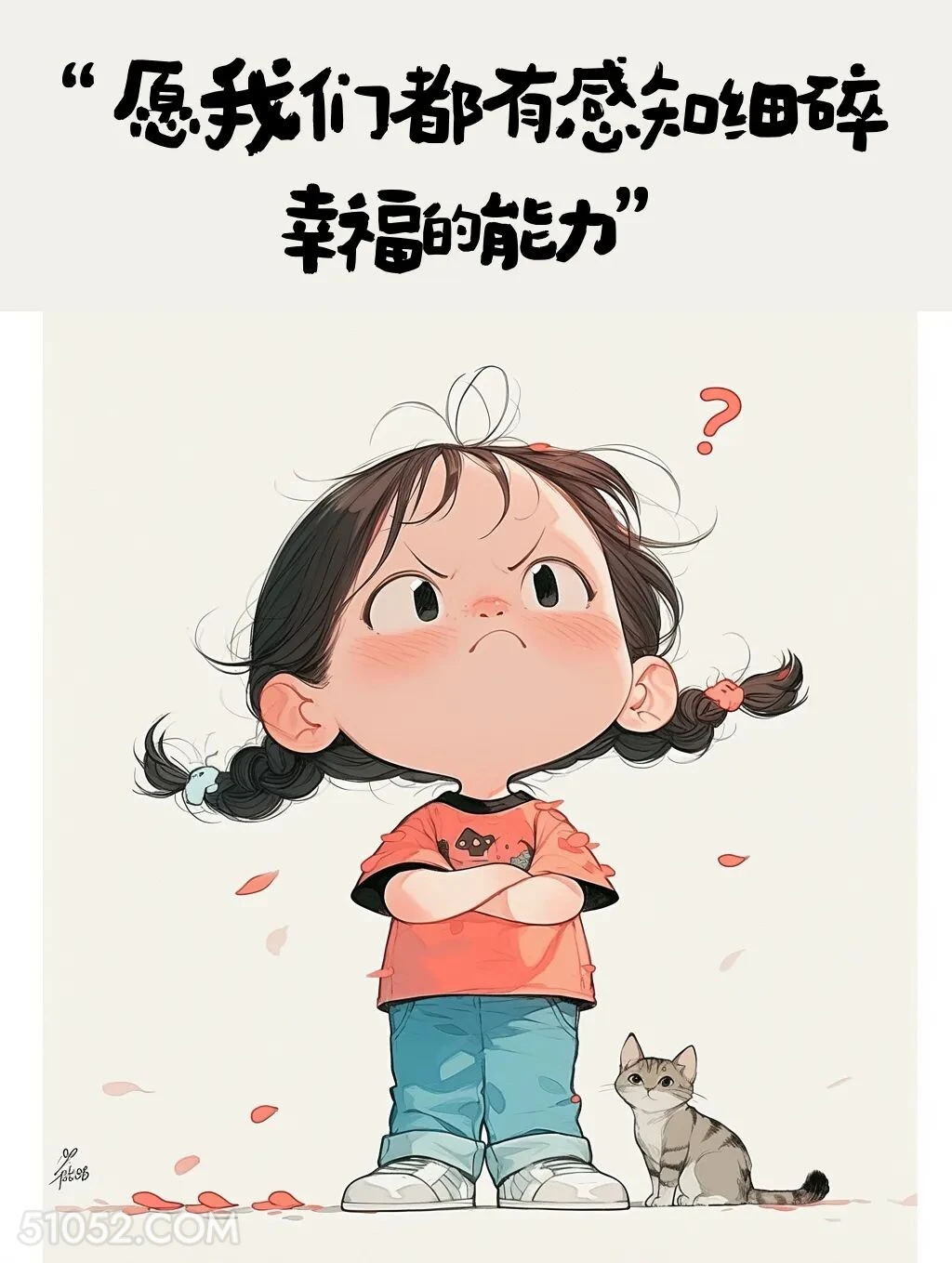 愿我们都有感知幸福的能力 小女孩 发朋友圈 治愈文案