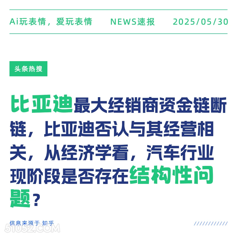 比亚迪结构性问题 2025年05月30日 新闻 头条热搜
