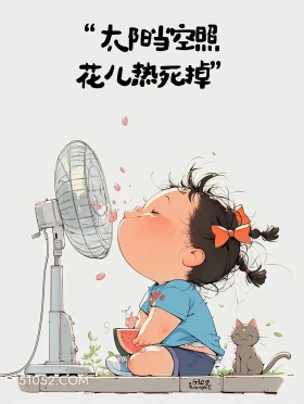 太阳当空照，花儿热死掉 小女孩 胡说八道 搞笑文案