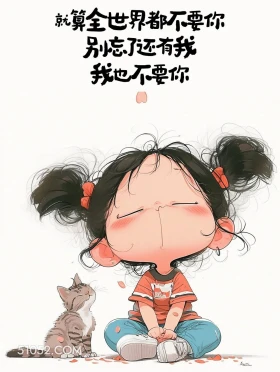 就算全世界不要你 我也不要你 小女孩 胡说八道 搞笑文案