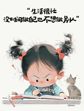 没时间做自己也不想做别人 小女孩 发朋友圈 文案