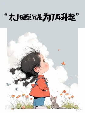 太阳西沉是为了再升起 小女孩 旺自己 生命力 文案