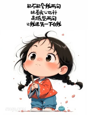 夸我两句让我迷失自我 小女孩 胡说八道 搞笑文案