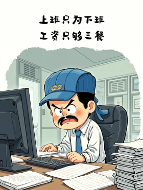 上班只为下班 卡通人物 诸葛亮 打工人 文案