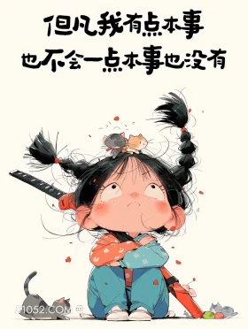 但凡有点本事也不会一点本事也没有 小女孩 玩梗 胡说八道 搞笑文案