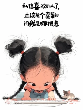 喜欢的人应该是个卖菜的 小女孩 笑死了 搞笑文案
