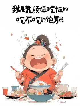 靠颜值吃饭,吃不吃得饱另说 小女孩 发朋友圈 搞笑文案